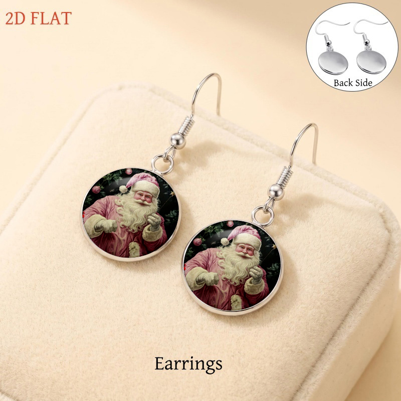 5pc Christmas Santa Claus Ladies Jewelry Set, Festive Gift